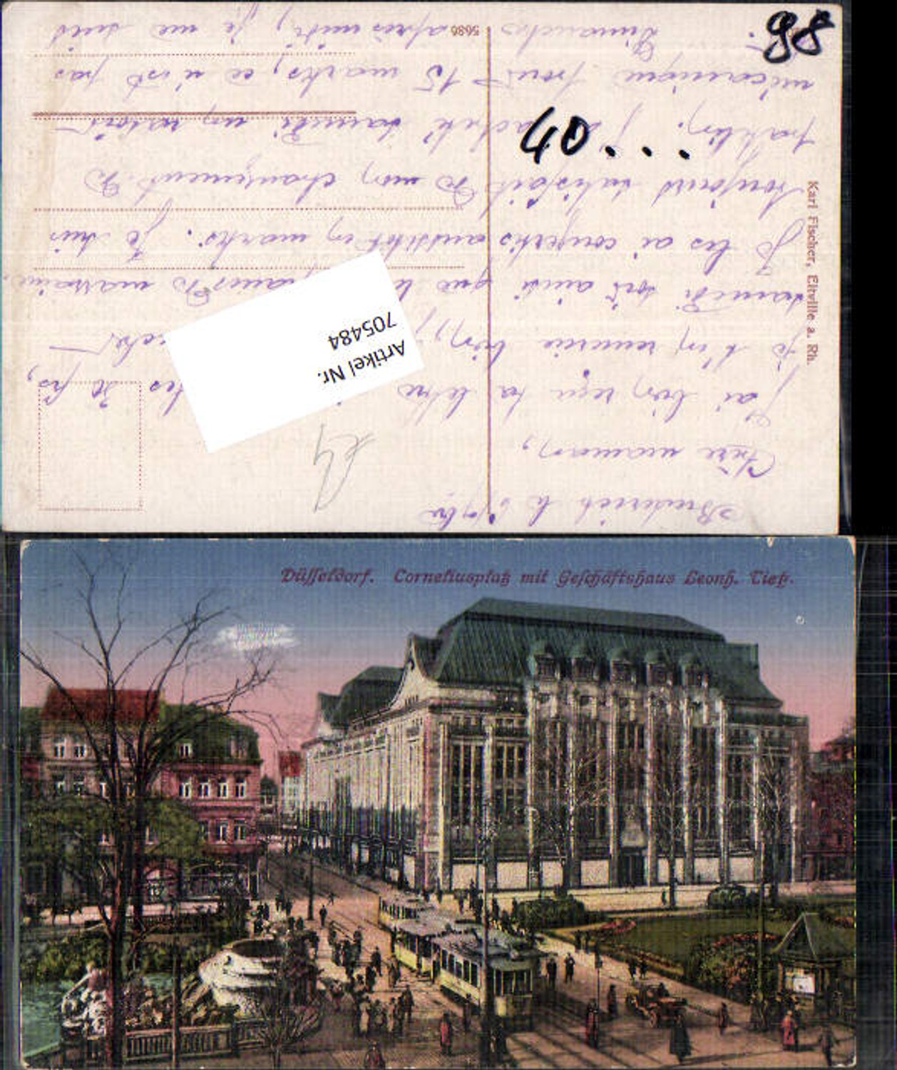 705484 Düsseldorf Corneliusplatz Geschäftshaus Tietz