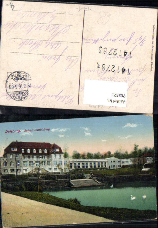 705521 Duisburg Solbad Raffelsberg Schloss Feldpost