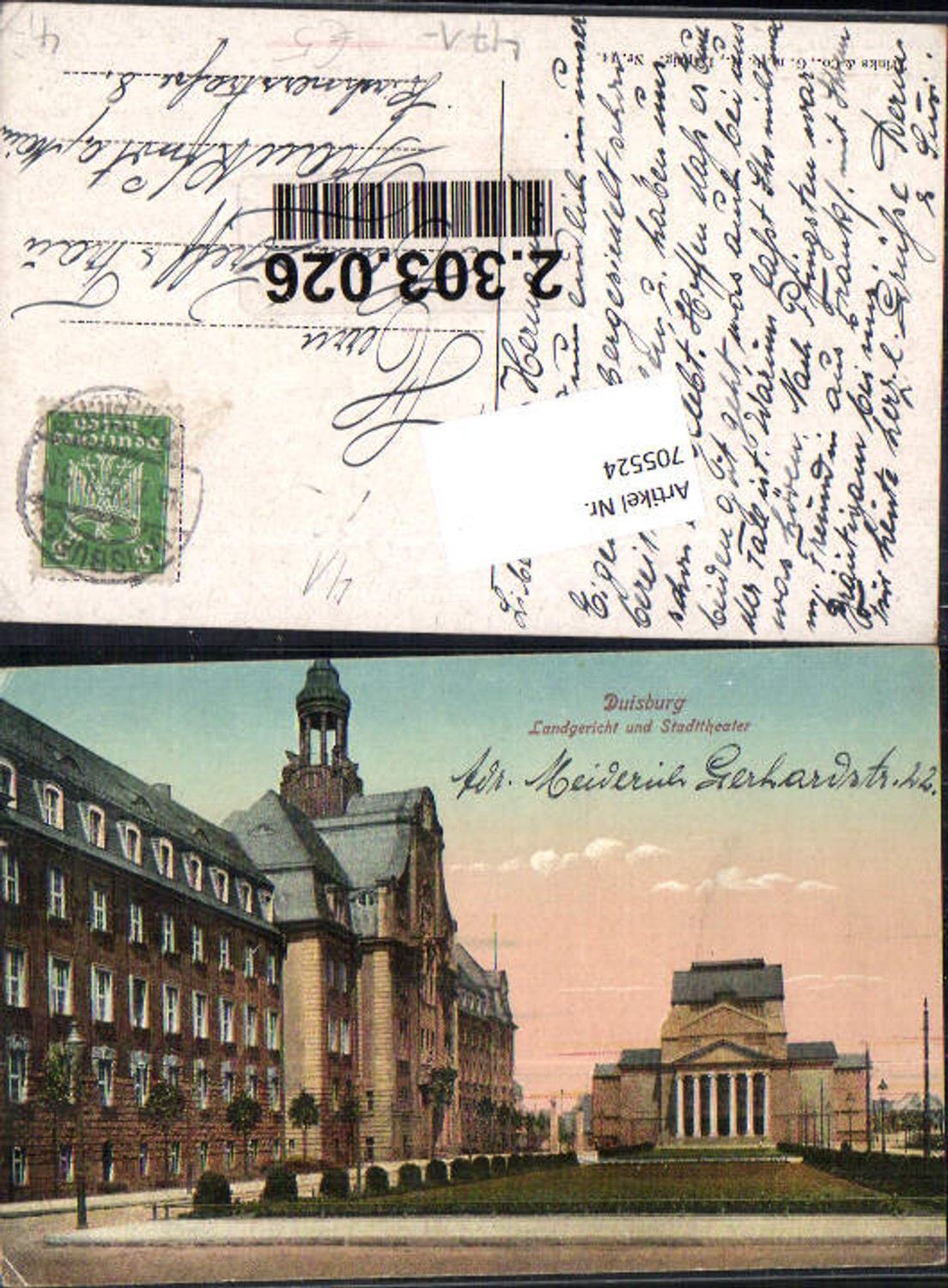 705524 Duisburg Landgericht Stadttheater Theater