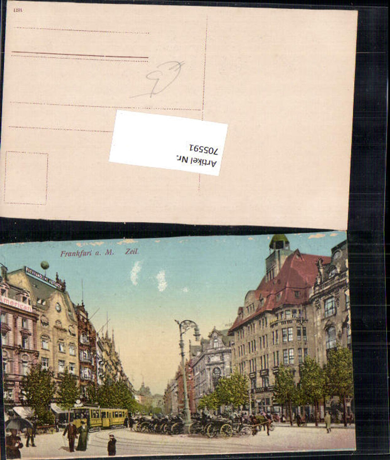 705591 Frankfurt am Main Zeil Straßenbahn Kutsche