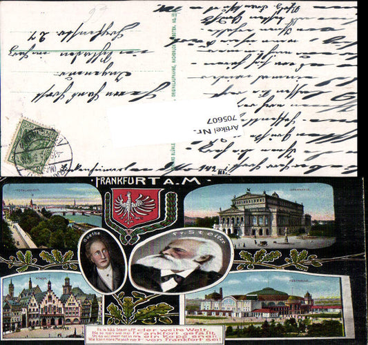 705607 Mehrbild AK Frankfurt am Main Opernhaus Festhalle Römer