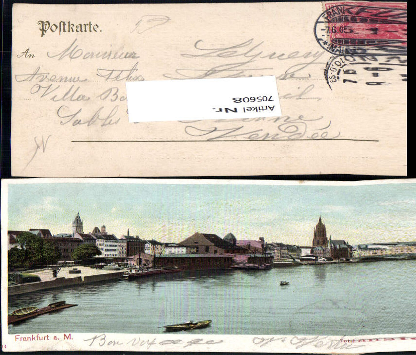 705608 Frankfurt am Main Totalansicht Schiff Boote