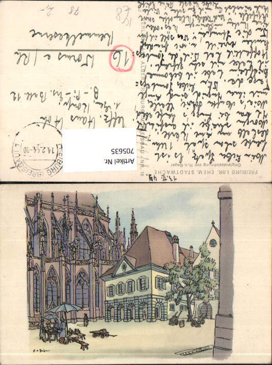 705635 Artist AK H. v. Geyer Freiburg im Breisgau City Guard
