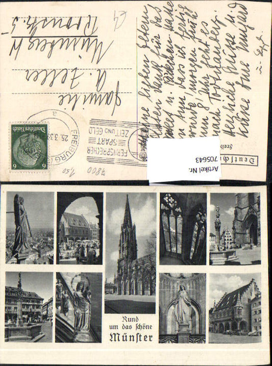 705643 Multi-image AK Freiburg im Breisgau Around the beautiful cathedral