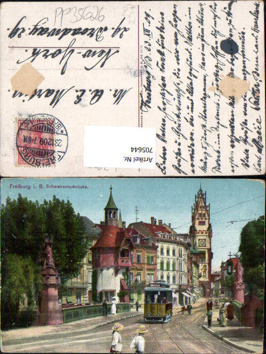 705644 Freiburg im Breisgau Schwabentorbrücke Tram