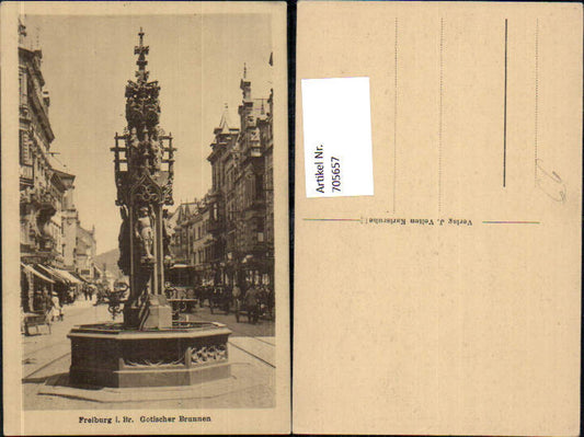 705657 Freiburg im Breisgau Gothic Fountain