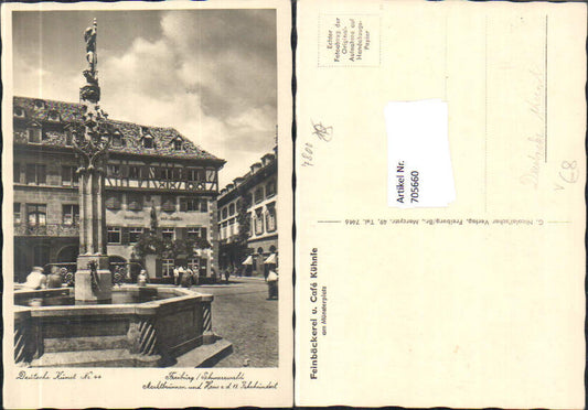 705660 Photo AK Freiburg im Breisgau Fine Bakery and Cafe Kühnle Münsterplatz pub German Art 44