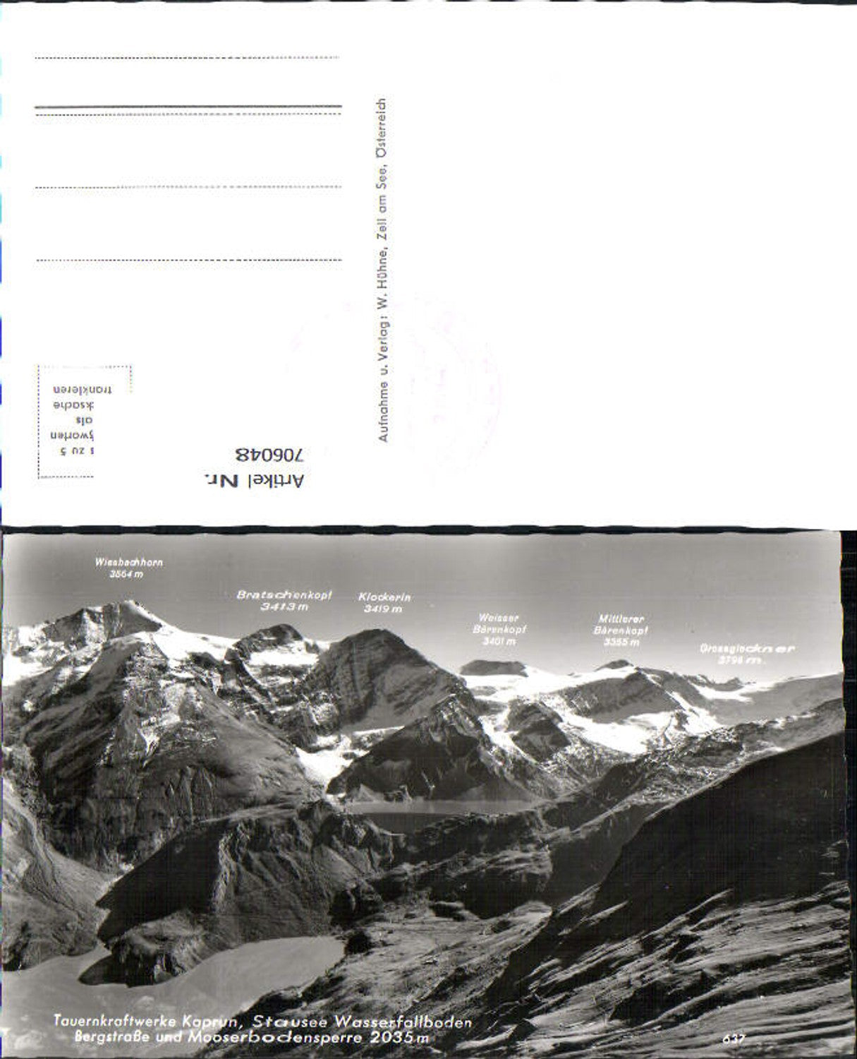 706048 Kaprun Tauernkraftwerk Stausee Wasserfallboden