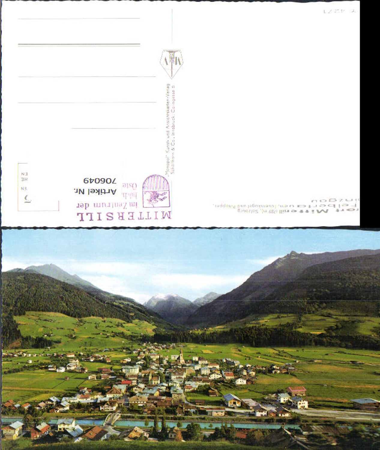 706049 Mittersill geg. Felbertauern Tauernkogel u. Pihapper