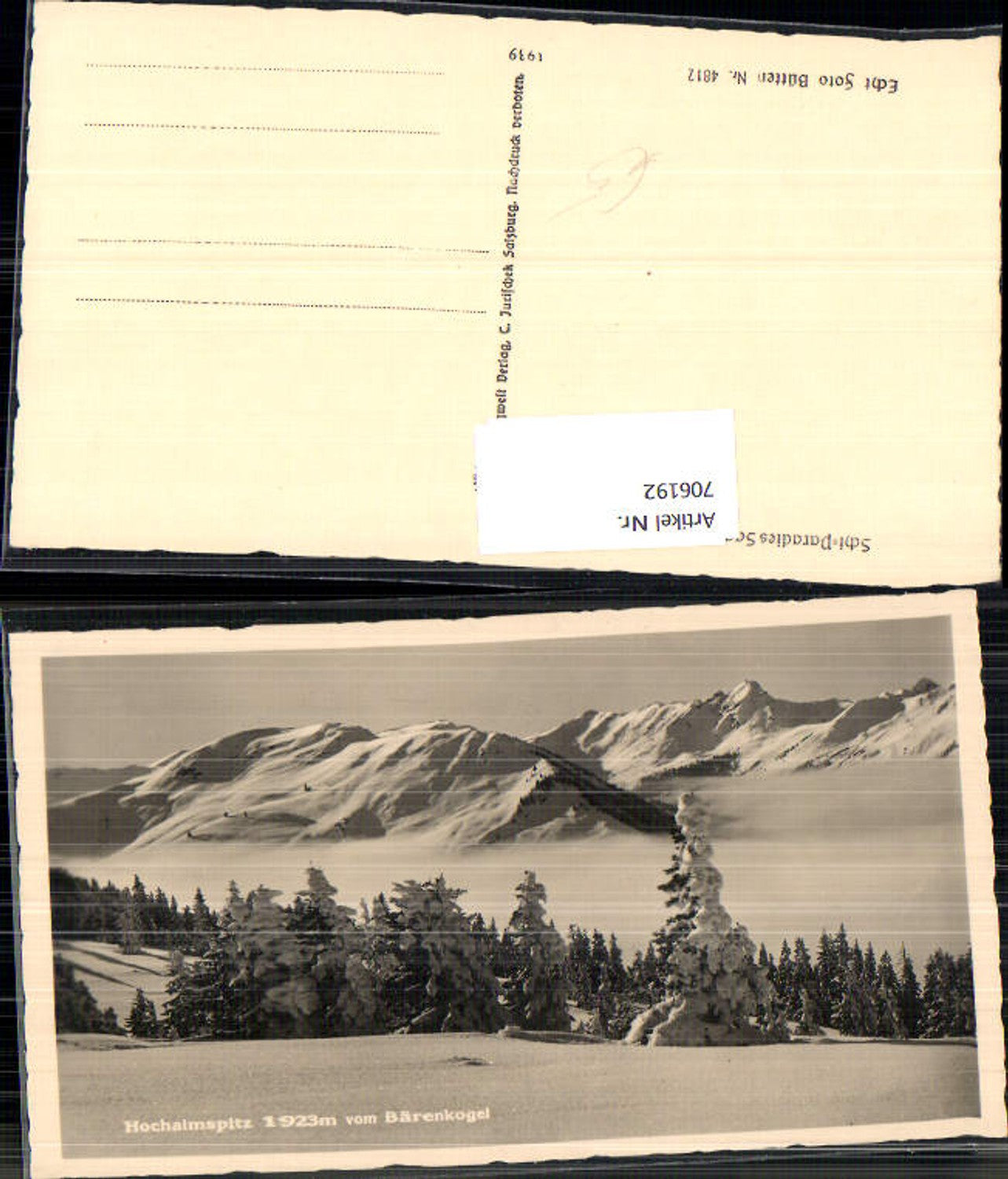 706192 Foto AK bei Saalbach-Hinterglemm Hochalmspitz v. Bärenkogel