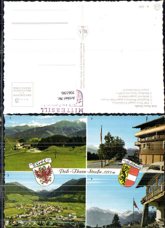 706196 Mehrbild AK Paß-Thurn-Straße Berghotel Breitmoos Mittersill Rasthaus Tauernblick