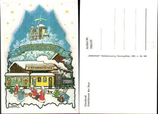 706229 Künstler AK Franz Martinak Steyr Unterhimmel Christkindkl Weihnachten