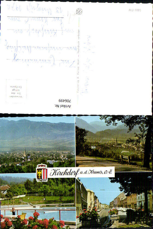 706499 Mehrbild AK Kirchdorf an der Krems Freibad Stadtplatz