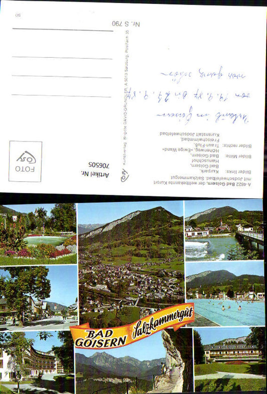 706505 Mehrbild AK Bad Goisern Kurpark Hanuschhof Schwimmbad