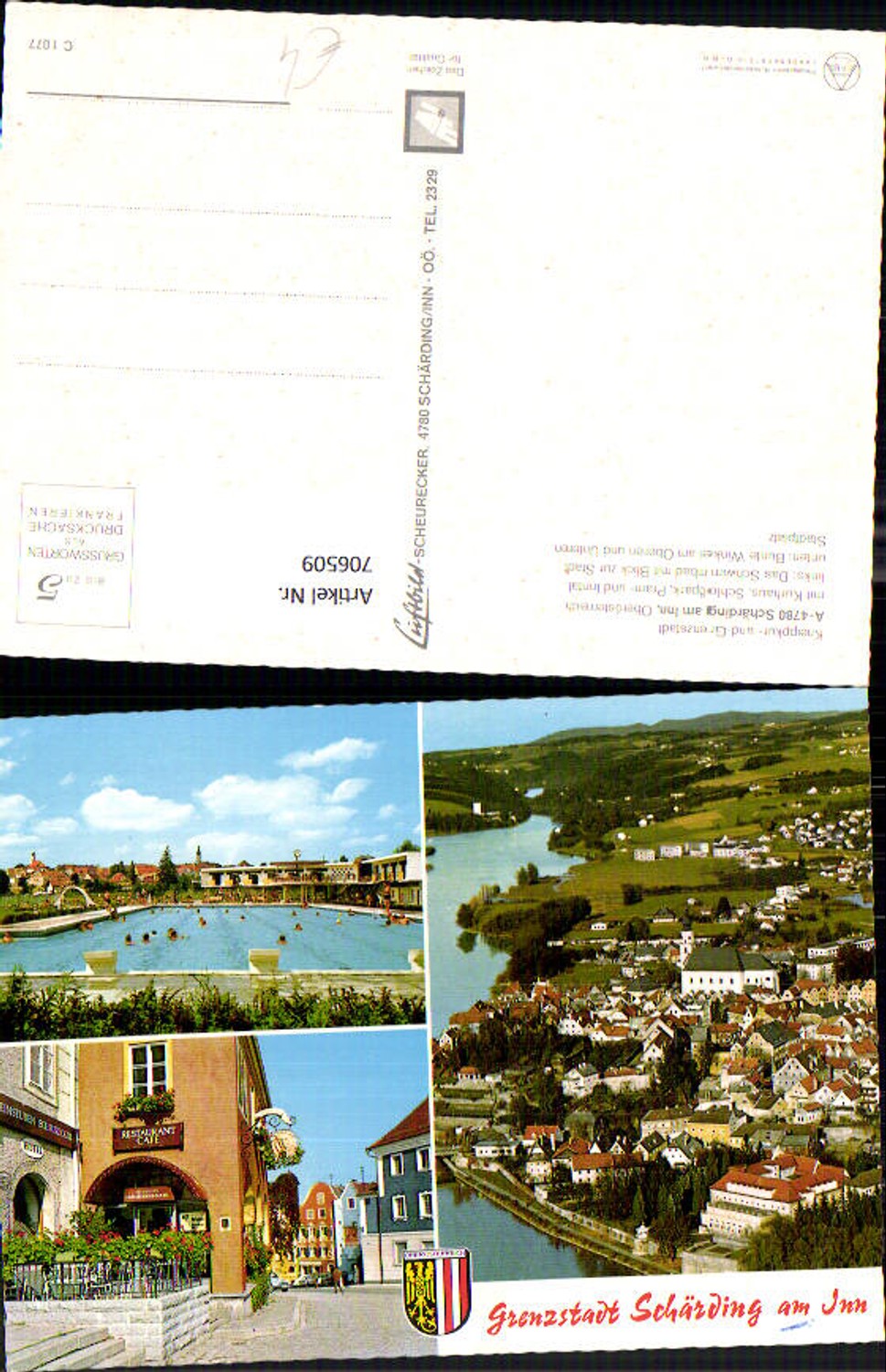 706509 Mehrbild AK Schärding am Inn Kurhaus Schwimmbad Stadtplatz