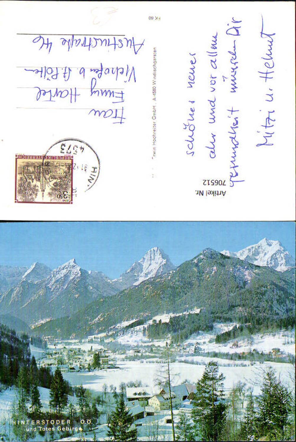 706512 Hinterstoder u. Totes Gebirge Winteransicht