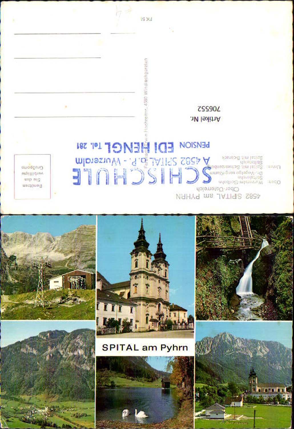 706552 Mehrbild AK Spital a. Pyhrn Wurzeralm-Seilbahn Stiftskirche Spital mit Bosruck
