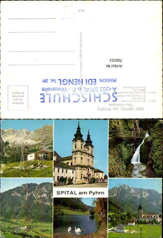 706552 Multi-image AK Spital am Pyhrn Wurzeralm cable car Spital Abbey Church with Bosruck