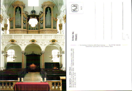706601 Linz St. Ignatius Old Cathedral Bruckner Organ Interior view