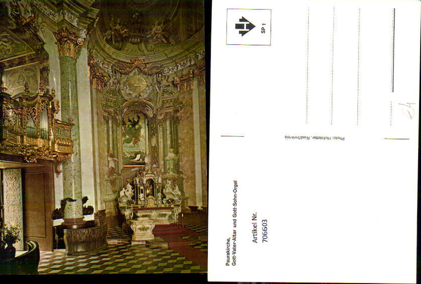 706603 Paura Church God the Father Altar and God the Son Organ Stadl-Paura