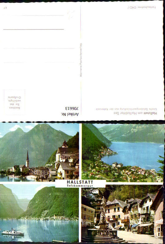 706613 Mehrbild AK Hallstatt am Hallstätter See Schiff Dampfer