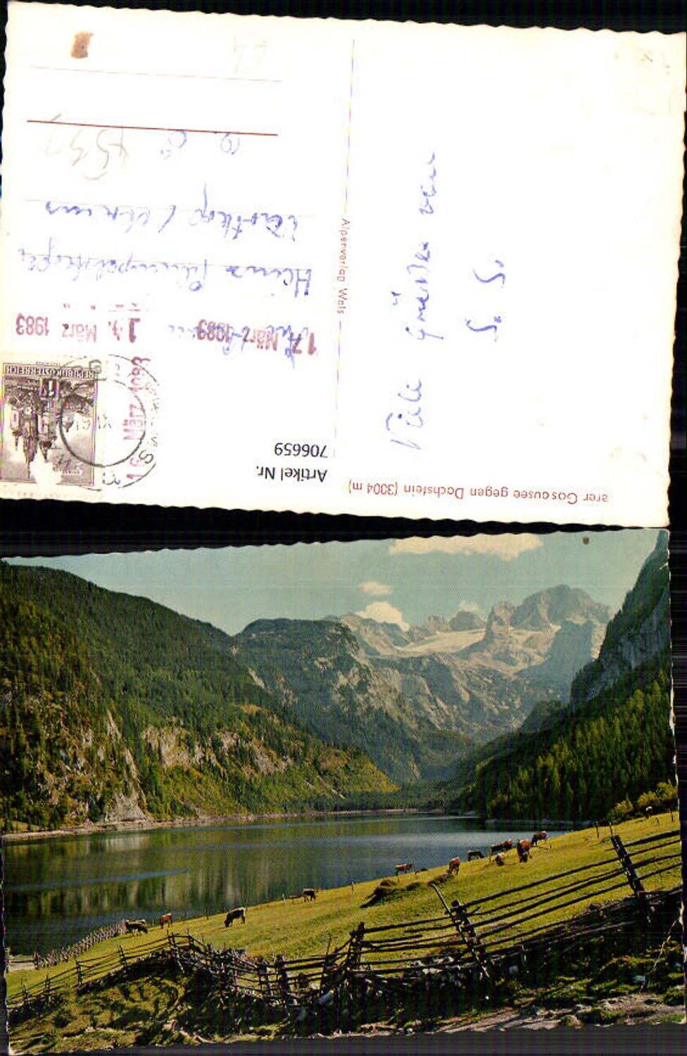 706659 Gosau, Vorderer Gosausee opposite Dachstein