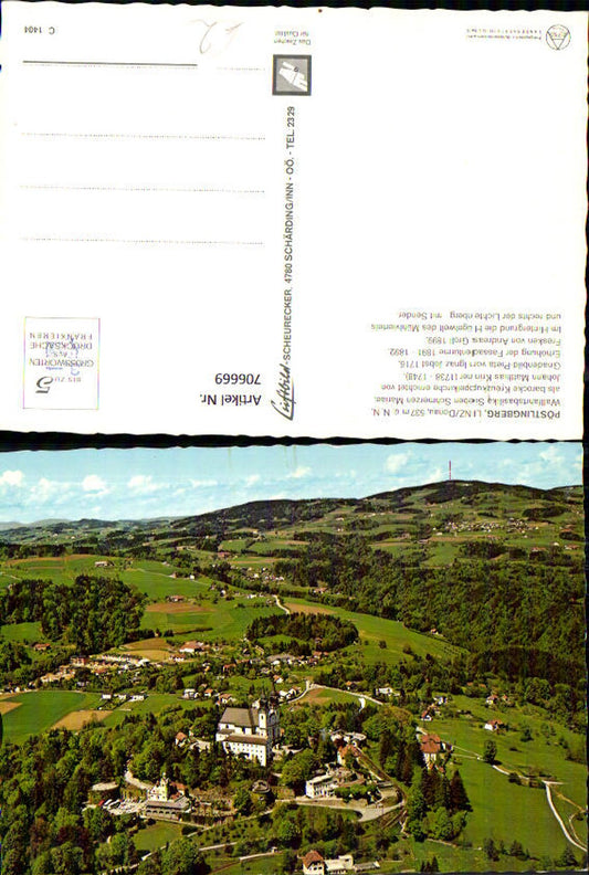 706669 Aerial photograph Linz on the Danube Pöstlingberg pilgrimage basilica pub Alpine aerial view C 1404