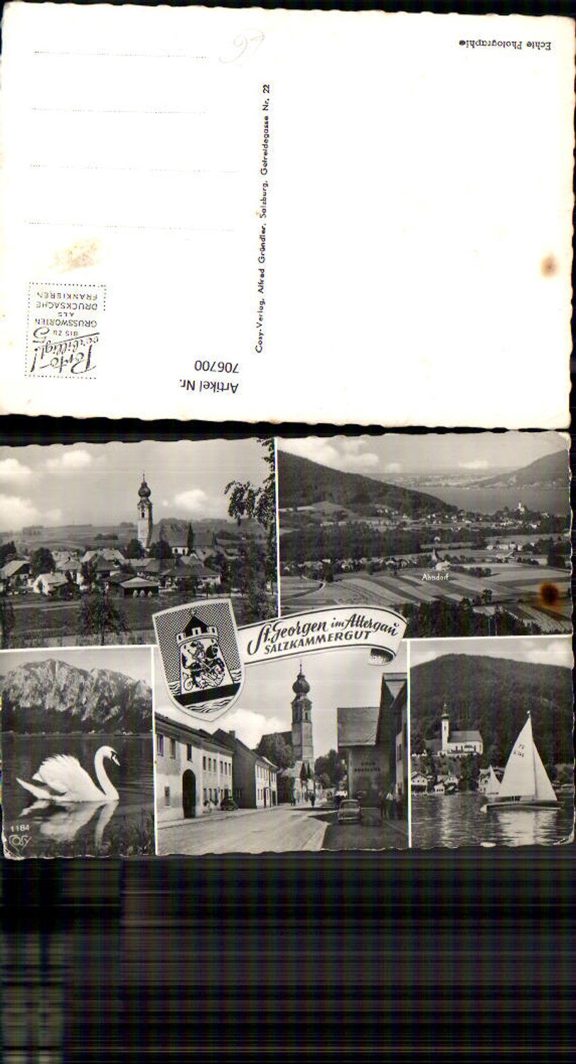 706700 Multi-image AK St. Georgen im Attergau Swan Sailboat Abtsdorf
