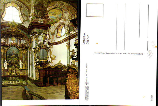 706707 Wilhering Cistercian Abbey Church near Linz on the Danube Interior view