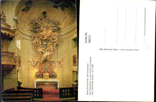706711 Steyr Christkindl Church High Altar Interior View