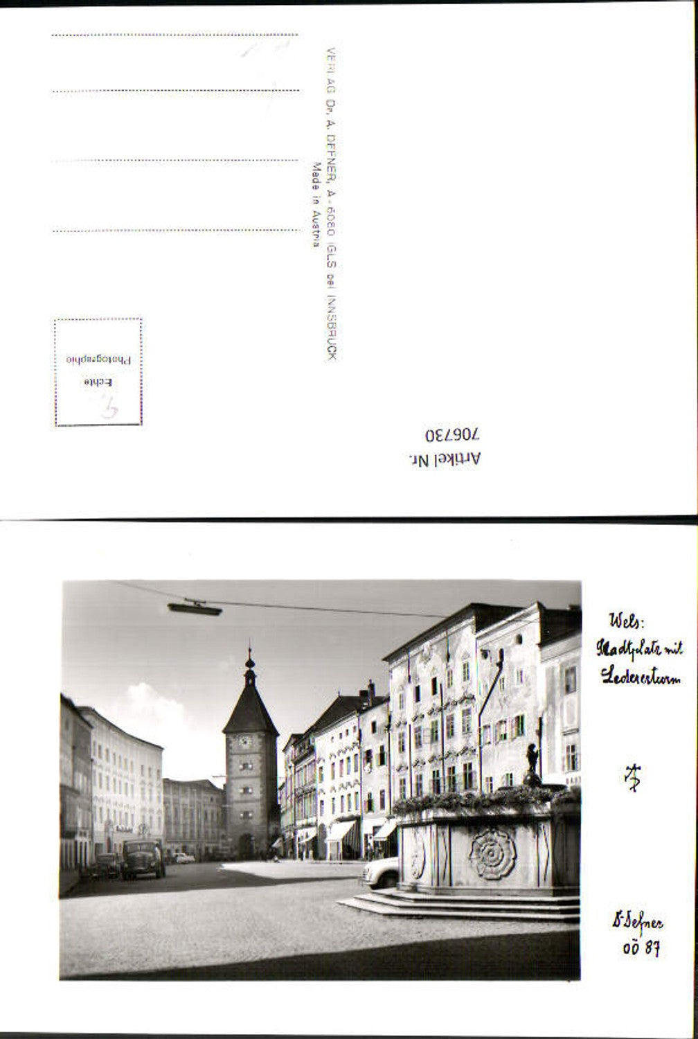 706730 Photo Art Dr. Defner Upper Austria 87 Wels Town Square Ledererturm