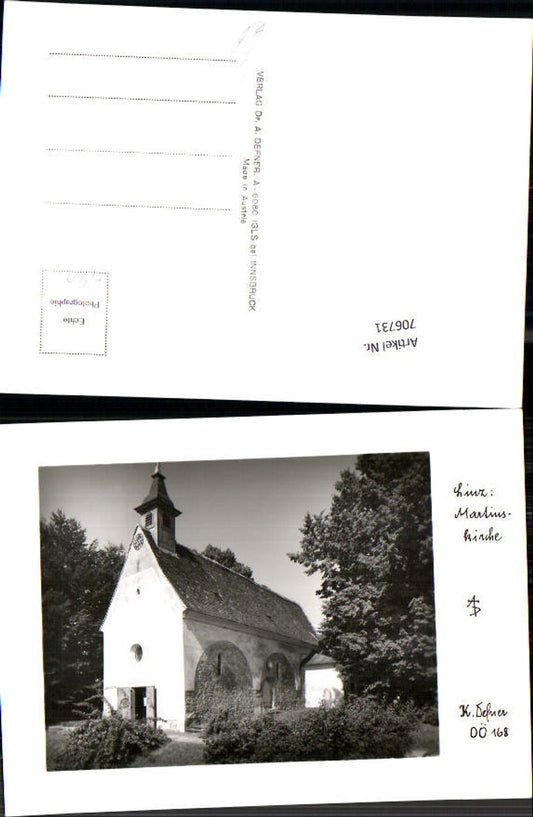 706731 Photo art Dr. Defner OÖ 168 Linz on the Danube St. Martin's Church