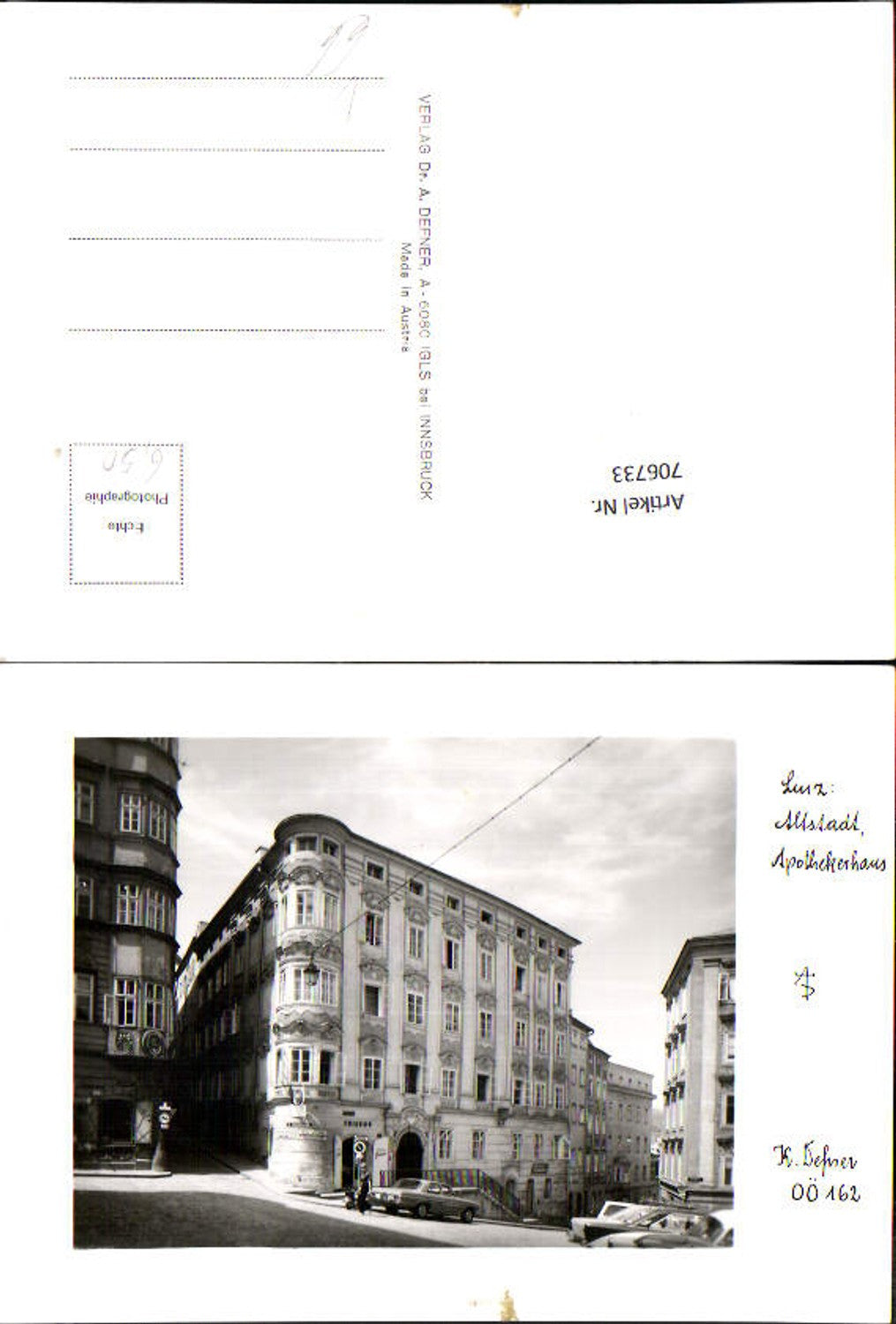 706733 Photo Art Dr. Defner Upper Austria 162 Linz on the Danube Old Town Apothecary House
