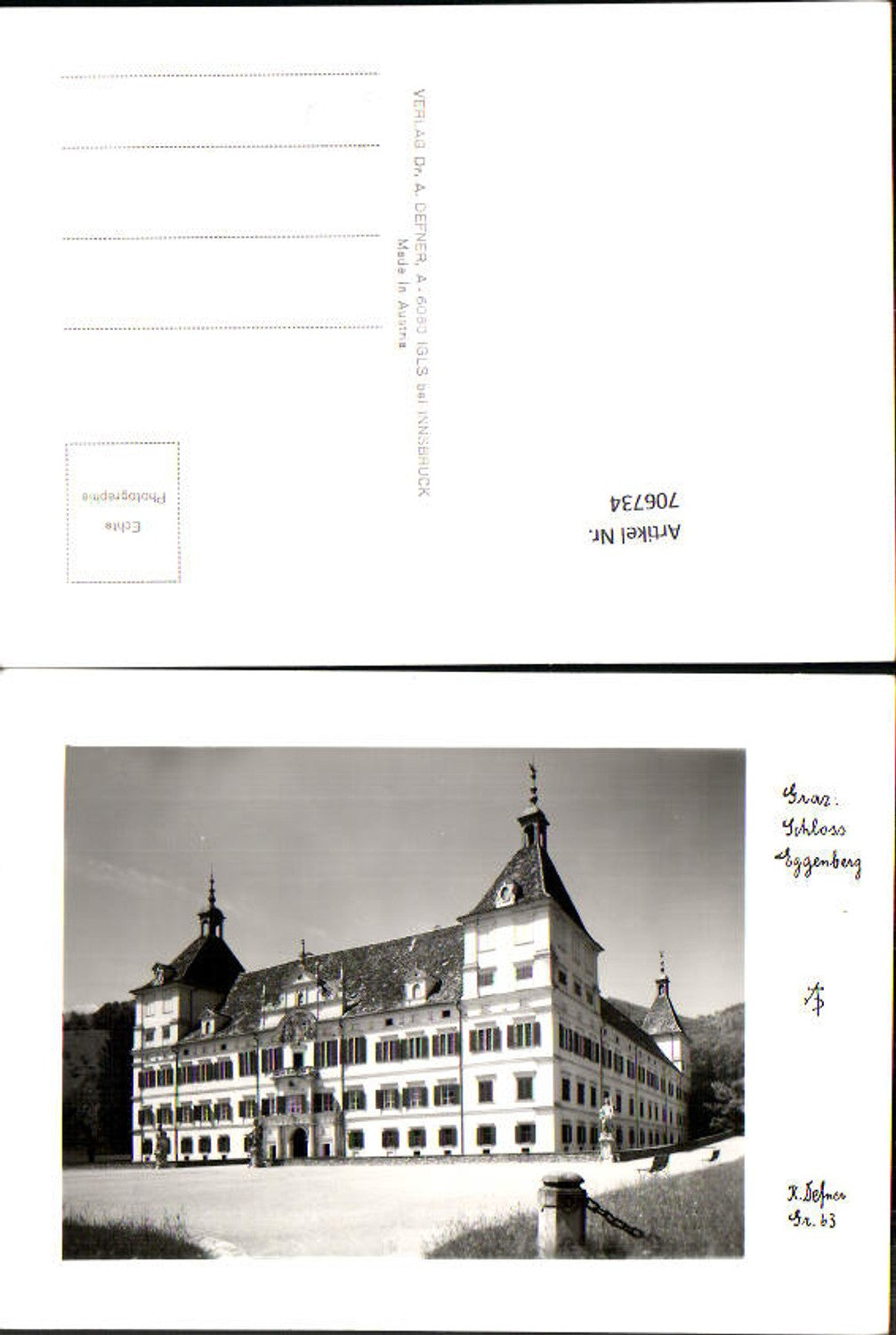 706734 Photo Art Dr. Defner Gr 63 Graz Eggenberg Castle