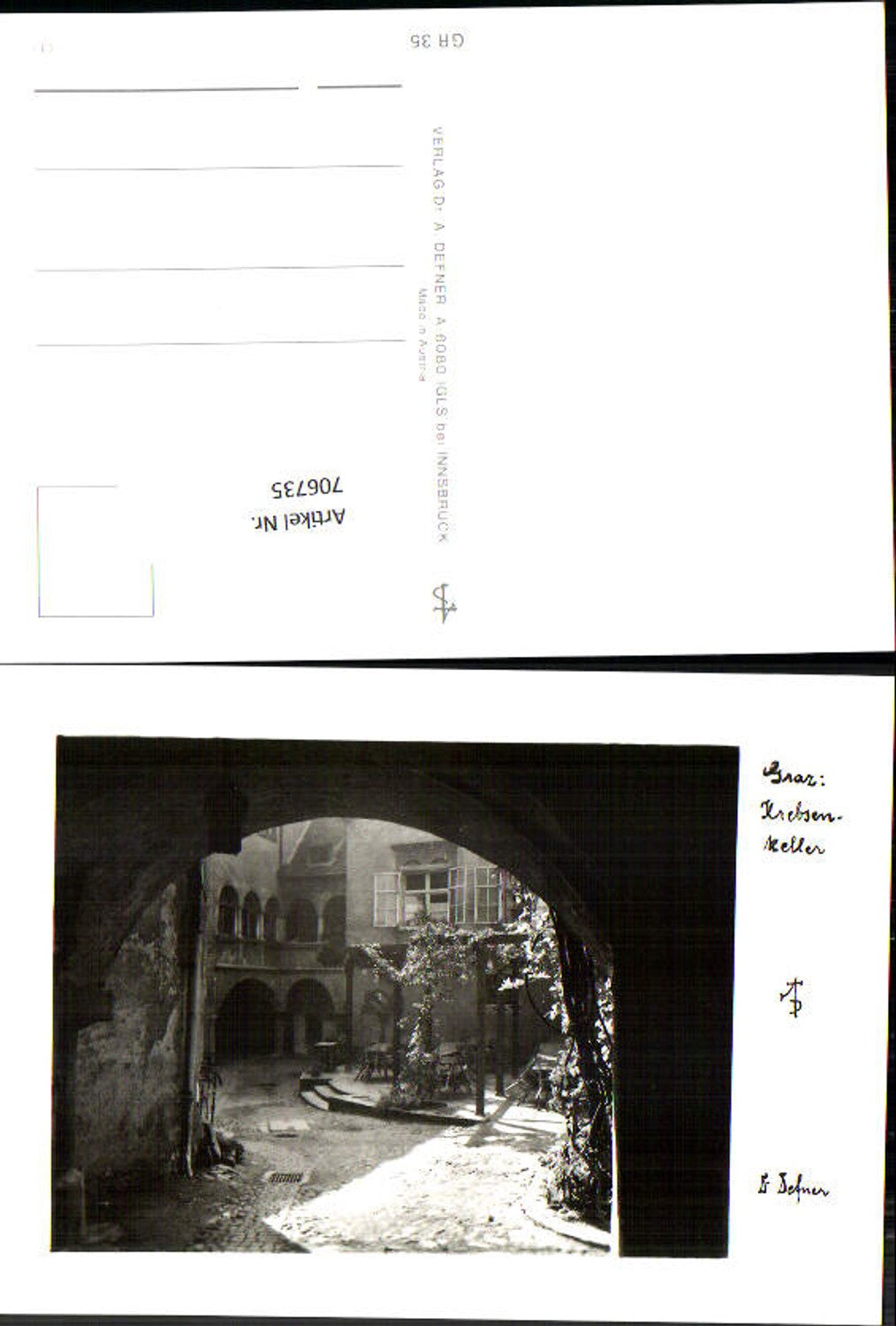 706735 Photo art Dr. Defner Graz Krebsenkeller