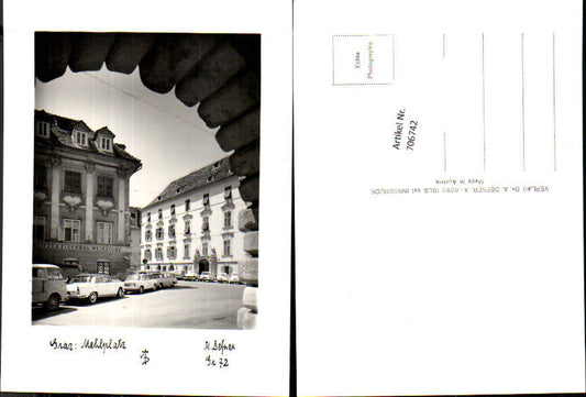 706742 Photo Art Dr. Defner Gr 72 Graz Mehlplatz Vintage Car