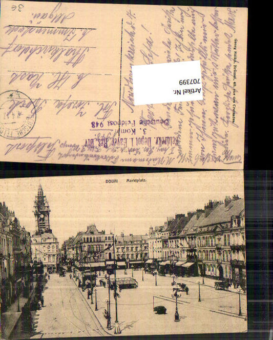 707399 Douai Marktplatz Deutsche Feldpost Thalkirchdorf Immenstadt