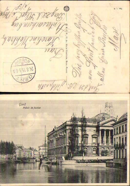 Gand Gent Palais Justice Feldpost Untersachsenberg Berg Klingenthal Sachsenberg