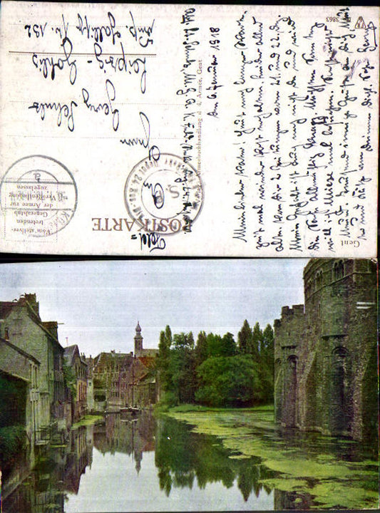 707494 Belgium Gand Gent Chateau Comtes K.D. Feldpost Gohlis Dresden