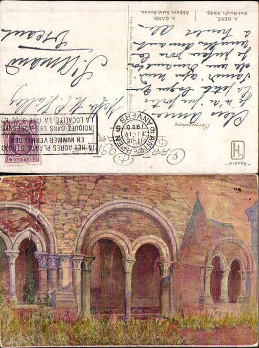 707501 Künstler AK Belgium Gand Gent Abbaye Saint Bavon