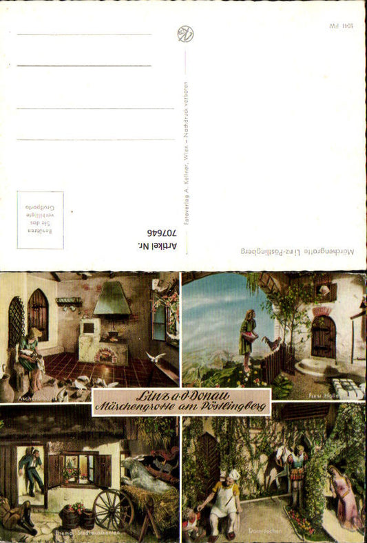 707646 Multi-image AK Linz Pöstlingberg Fairy Tale Grotto Dwarfs