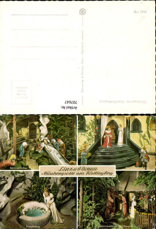 707647 Multi-image AK Linz Pöstlingberg Fairy Tale Grotto Dwarfs