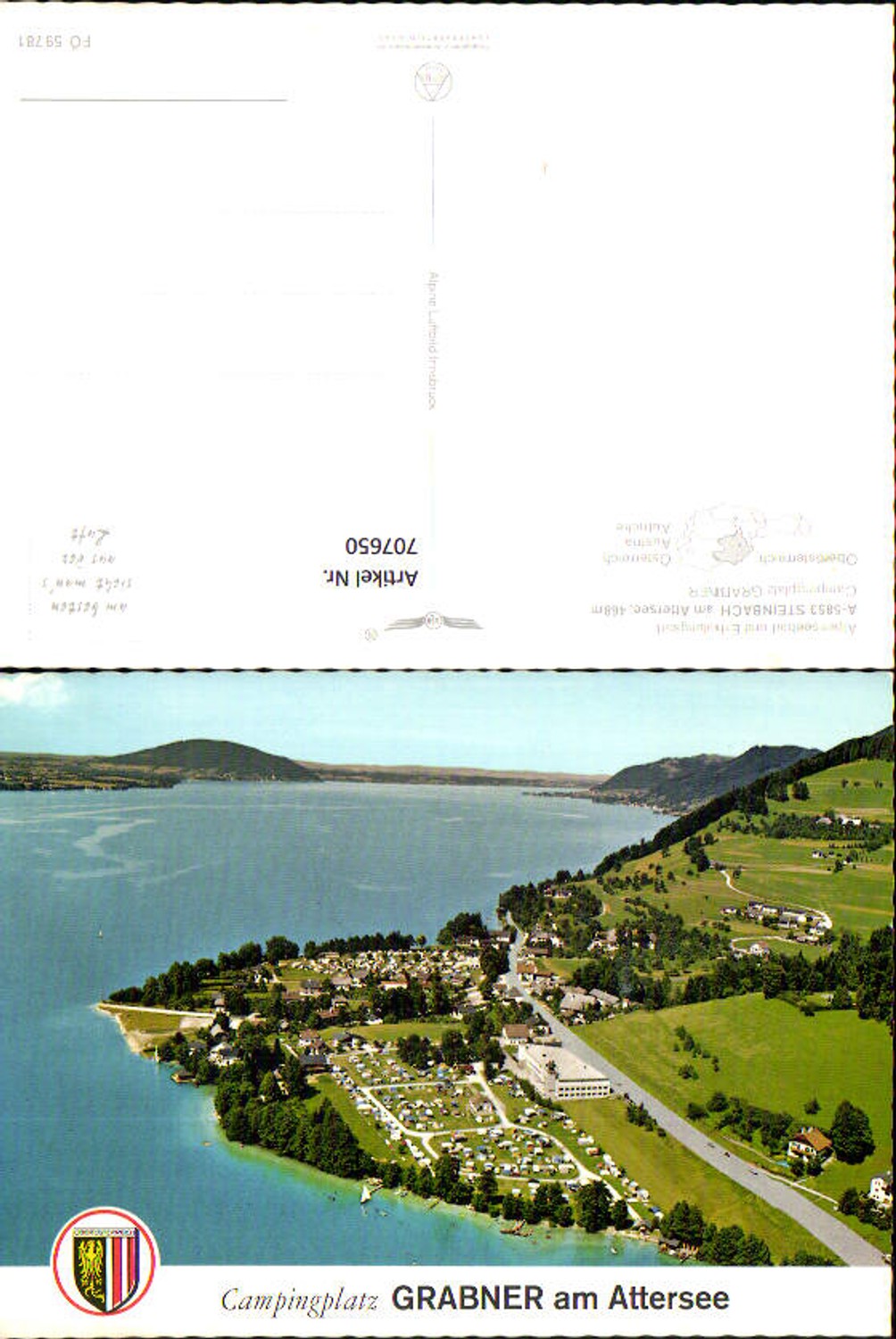 707650 Luftbild Grabner am Attersee Campingplatz Steinbach am Attersee pub Alpine Luftbild FÖ 59781