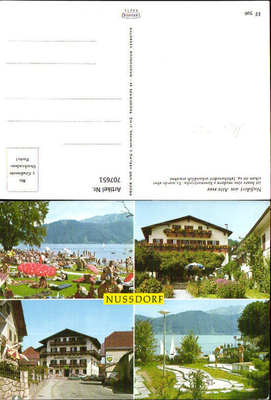 707651 Multi-image AK Nussdorf am Attersee Gasthof Ragginger Minigolf
