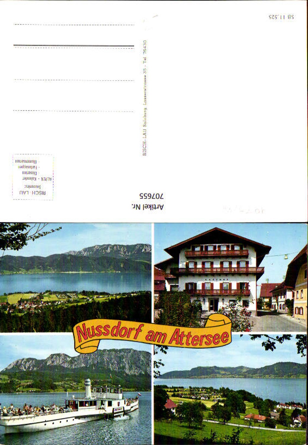 707655 Multi-image AK Nussdorf am Attersee Ship Steamer Unterach