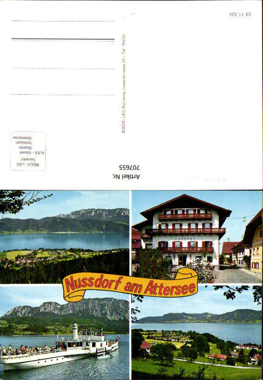 707655 Multi-image AK Nussdorf am Attersee Ship Steamer Unterach