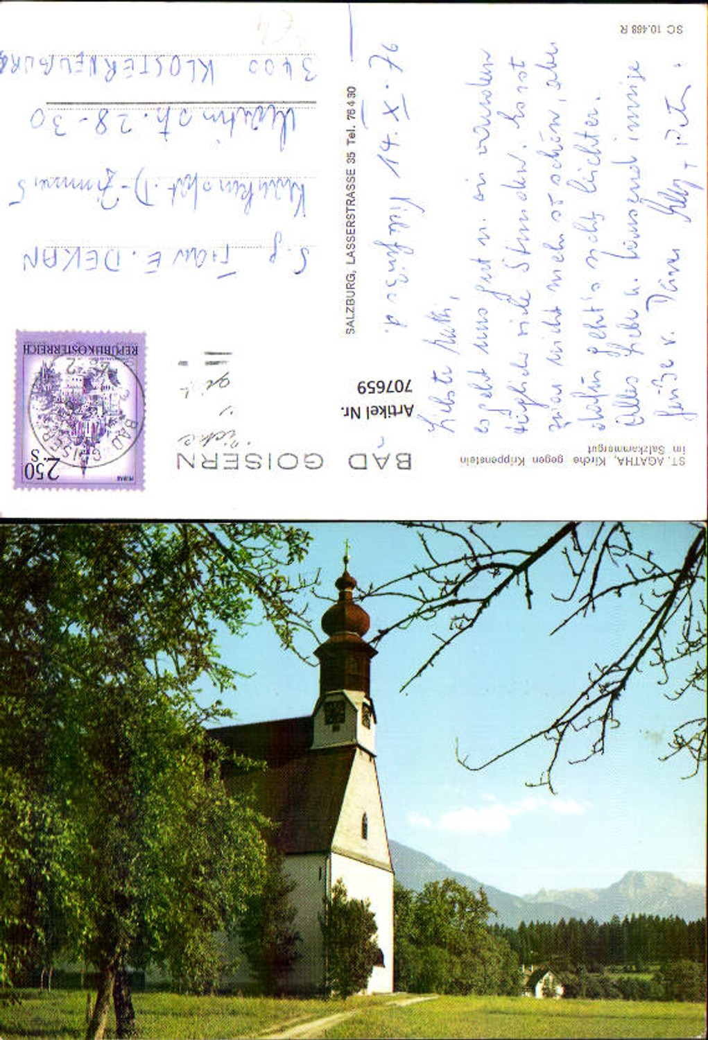 707659 Bad Goisern St Agatha Kirche geg. Krippenstein Salzkammergut