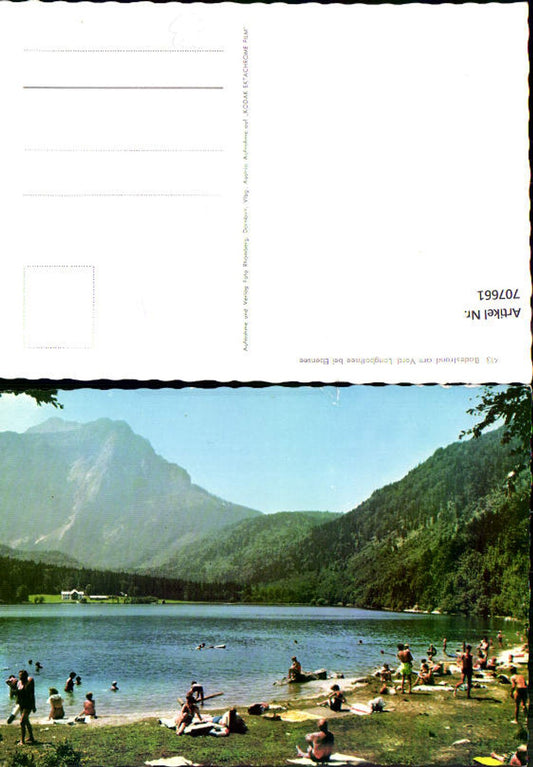 707661 Bathing beach Vorderer Langbathsee near Ebensee Beach life