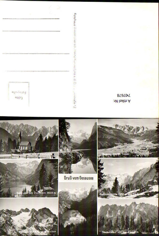 707678 Mehrbild AK Gosausee Gosau mit Gosaukamm Kirche Gablonzerhütte Dachstein