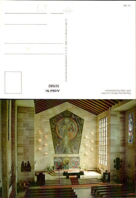 707682 Bad Schallerbach Pfarrkirche Maria Lourdes Innenansicht